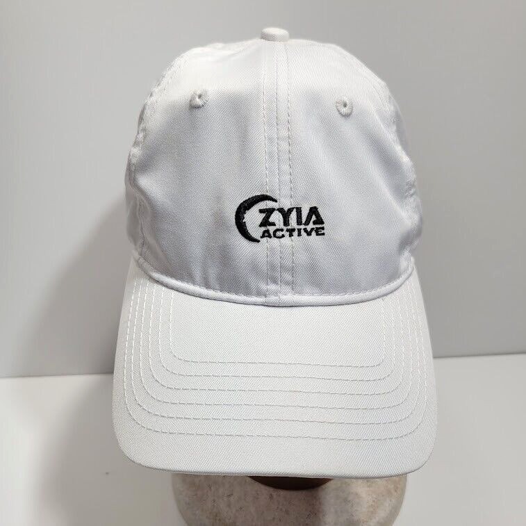 Zyia Active White Adjustable Strapback Hat Baseball Cap